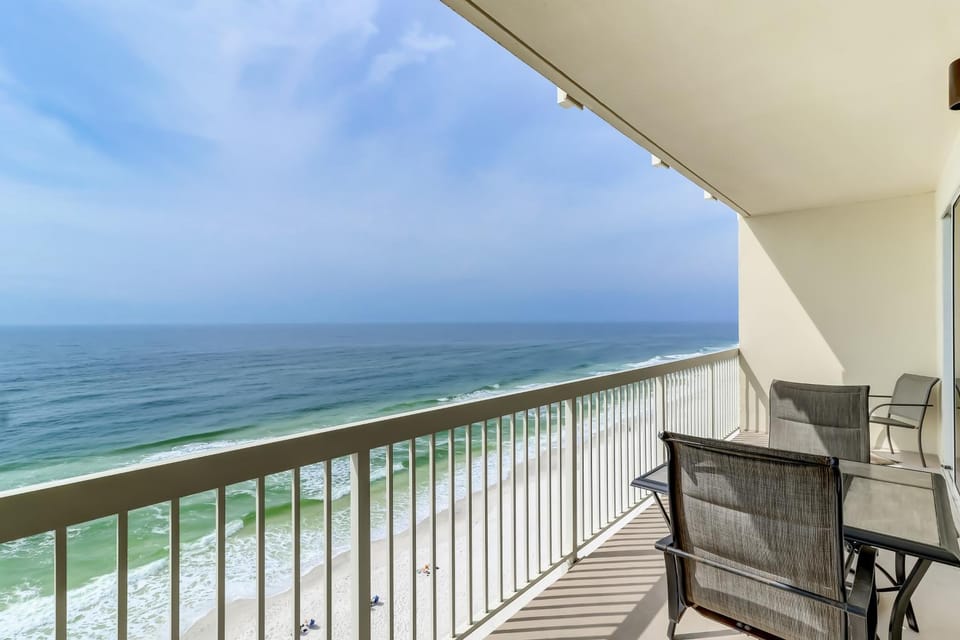 Eclectic gulf front condo with free WiFI two pools hot tub & easy beach access House in Panama City Beach