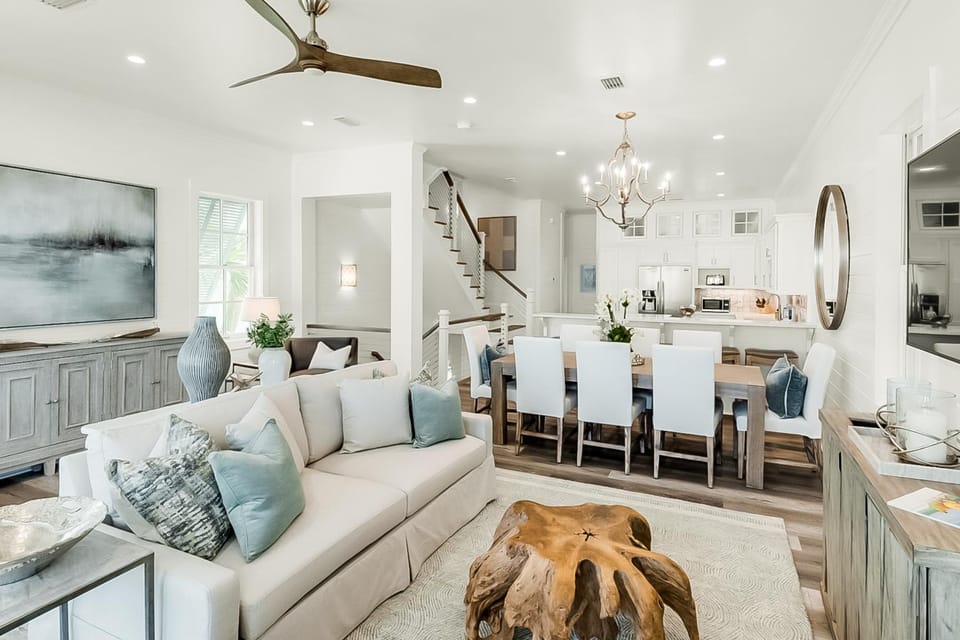 Spacious Gulf-front getaway with beach access balcony views a pool & more House in Carillon Beach