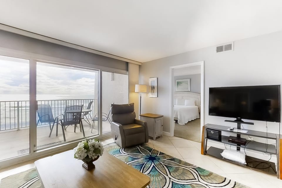 Spacious beachfront condo on second floor with balcony beach views & pool House in Miramar Beach