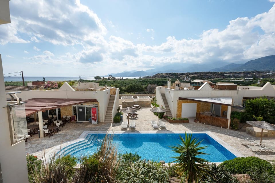 Property building, Living room, Swimming pool