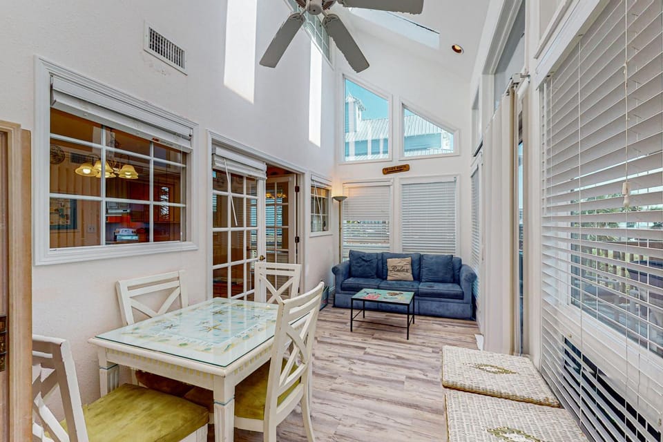 Gulf view home across the street from the beach - walk to shops restaurants House in South Walton County