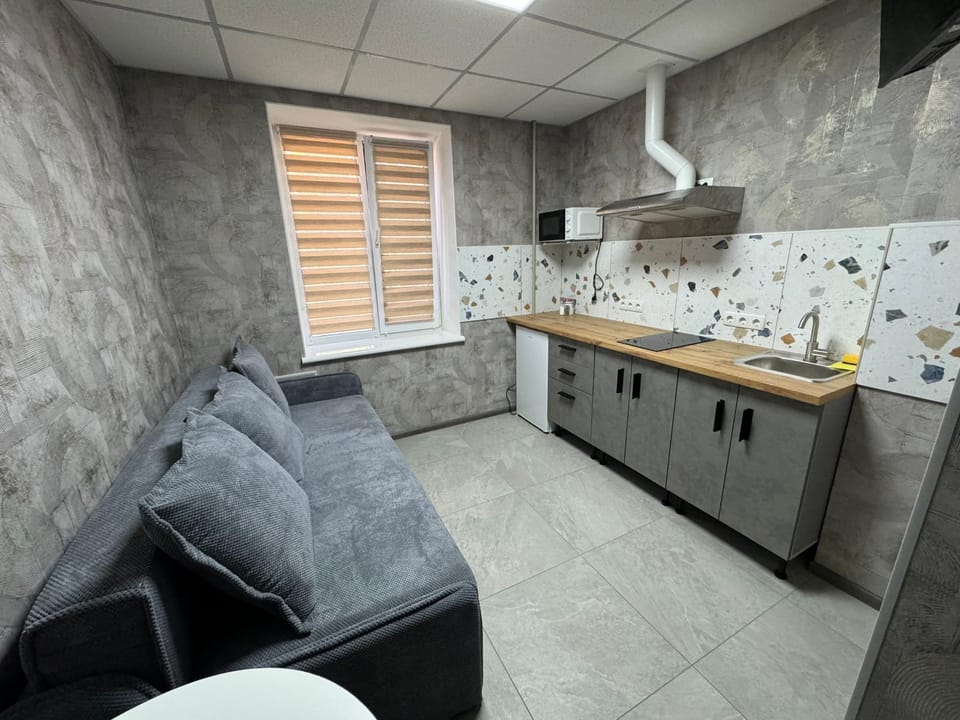 Bed, Kitchen or kitchenette, Photo of the whole room