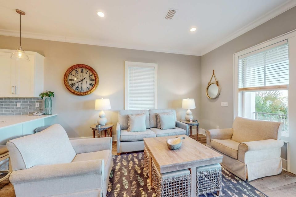 Pristine waterfront escape just steps to beach with community pool washer dryer House in West Beach