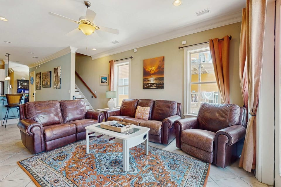 Lofted beach getaway with lovely water views saltwater pool & multiple decks House in West Beach