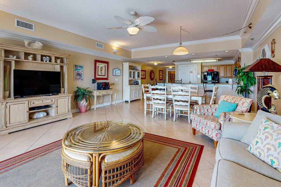 Spacious condo with Gulf-front views & access to pools hot tub gym House in Orange Beach
