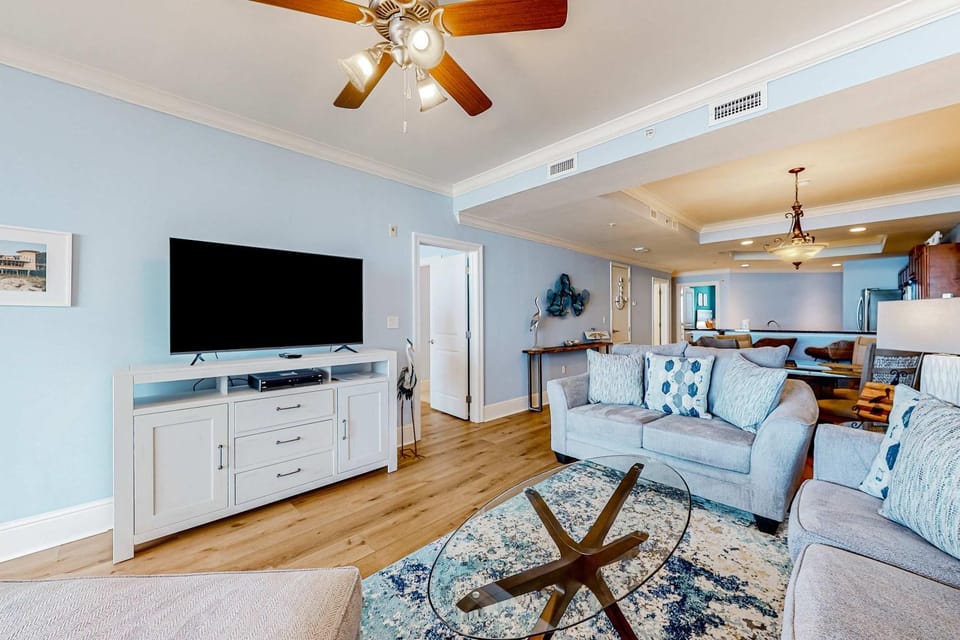 Gulf-front condo with a beach view pools hot tub tennis & fitness room House in Dauphin Island