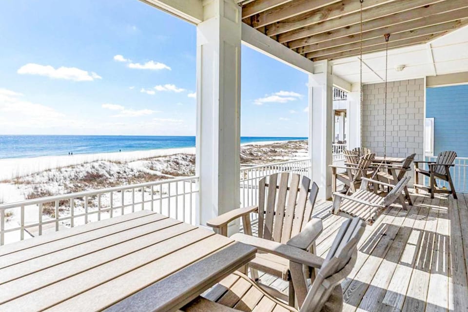 Beautiful Gulf-front home with bright interior pool free WiFi & central AC House in Orange Beach