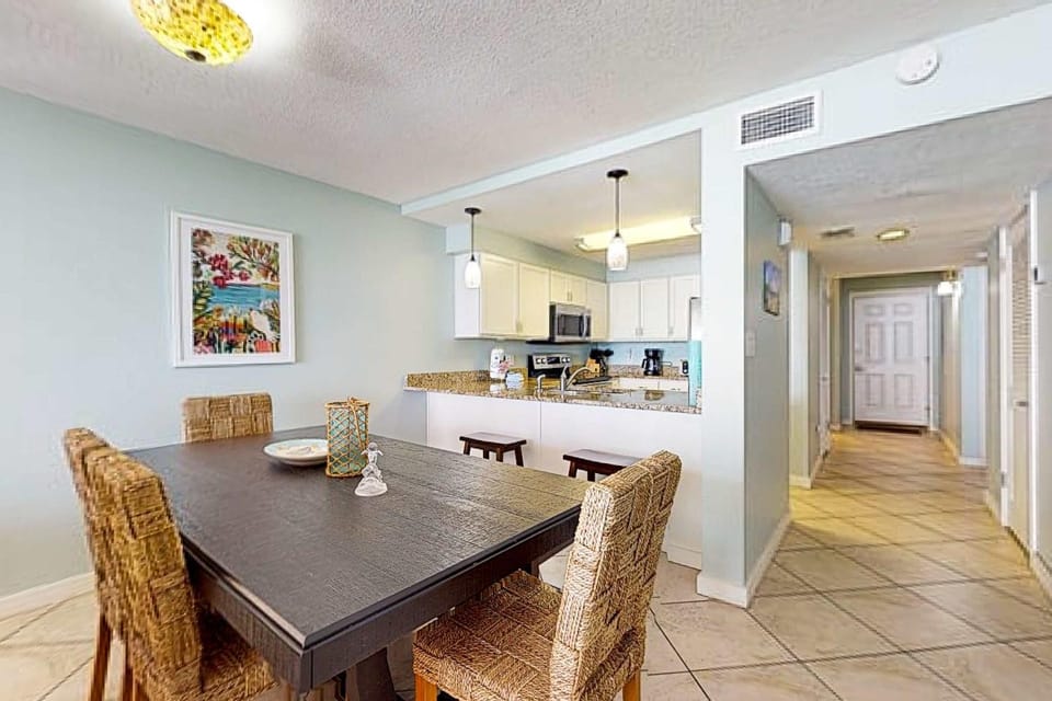 This roomy condo is located on the second floor of Buena Vista an oceanfront property with a balcony pool gated access to the beach and washer dryer House in West Beach