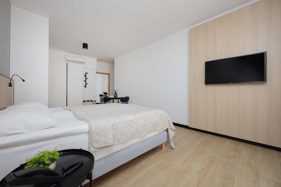 Bed, TV and multimedia, Kitchen or kitchenette, Photo of the whole room, Bedroom
