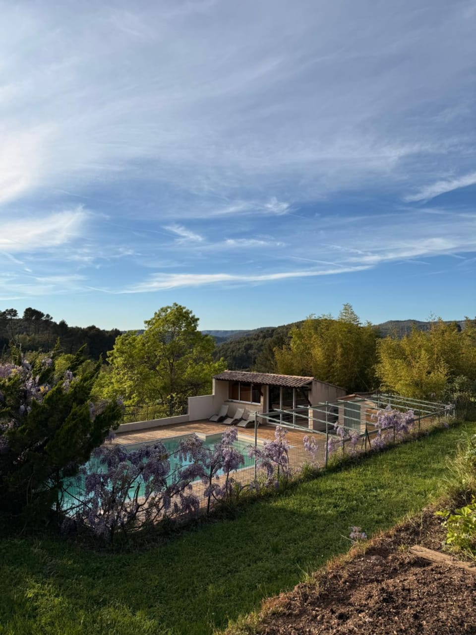 Spring, Natural landscape, Garden, Garden view, Pool view, Pool view, Swimming pool