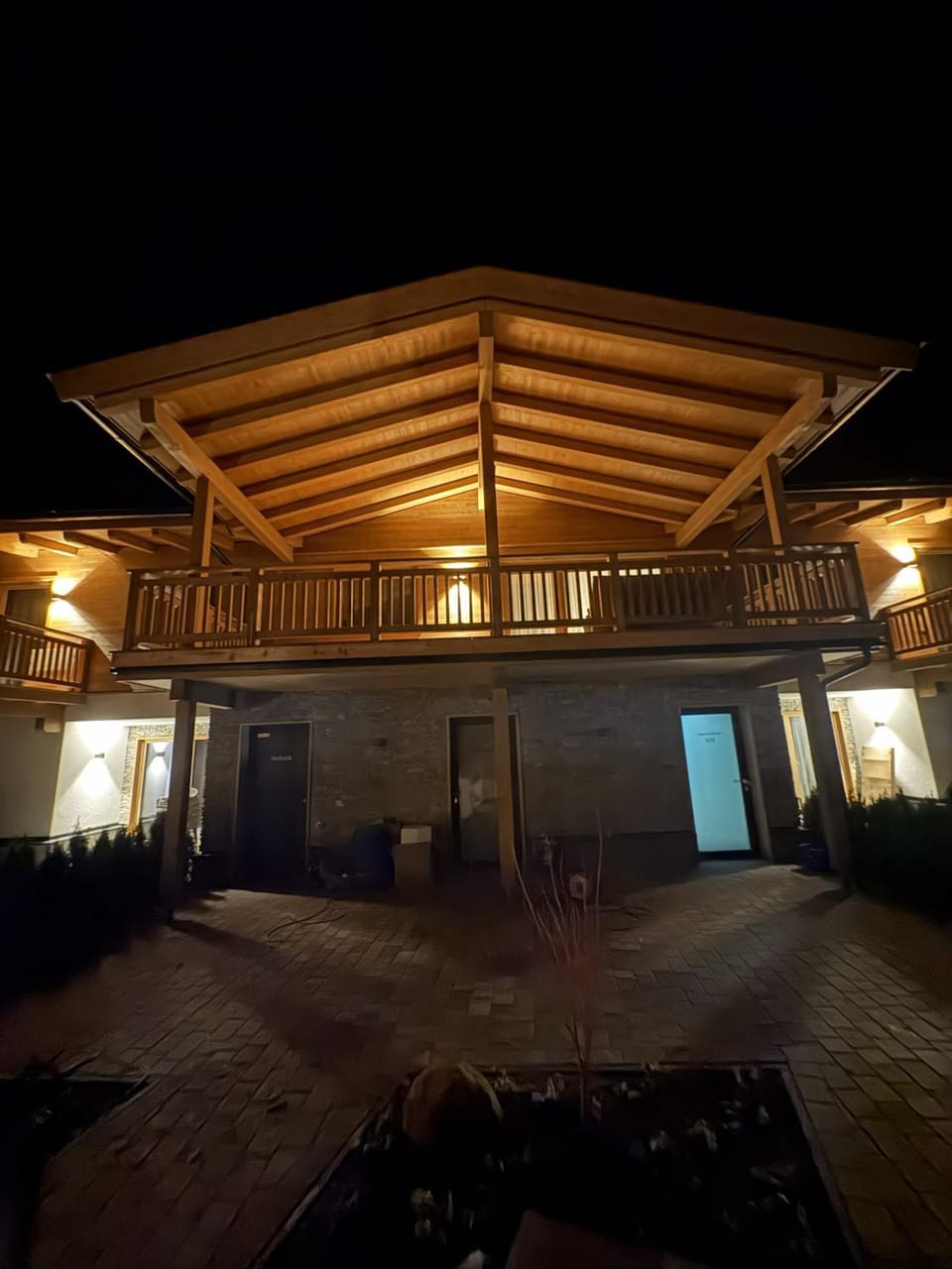 Property building, Night, Balcony/Terrace