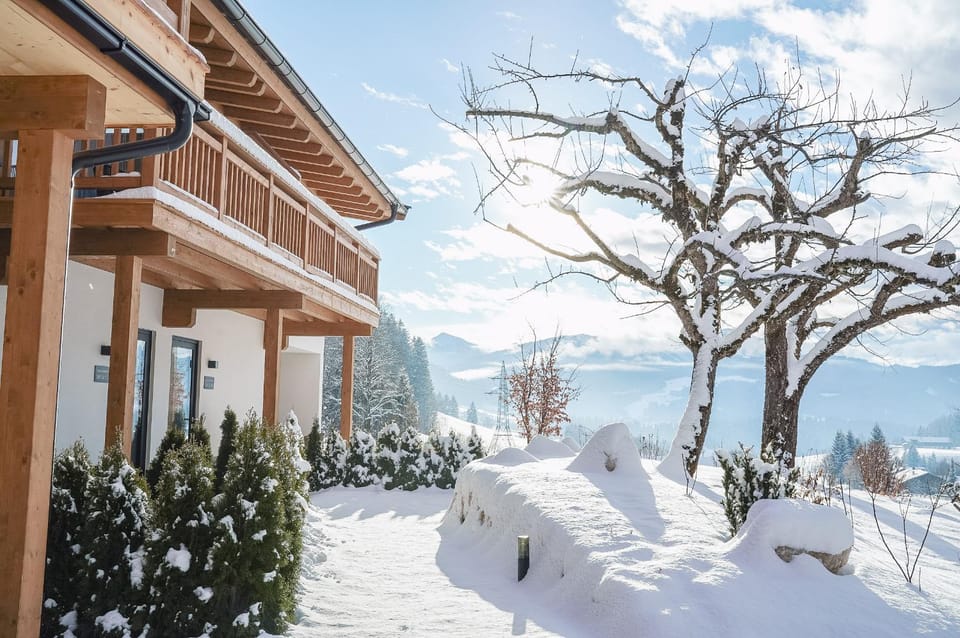 Property building, Day, Natural landscape, Winter, View (from property/room), Mountain view