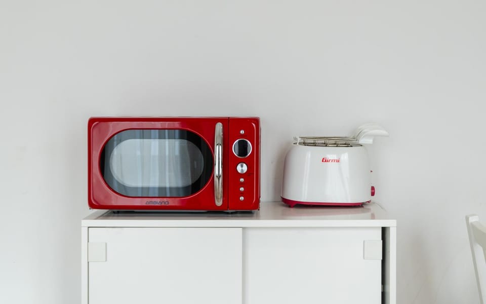 microwave, toaster