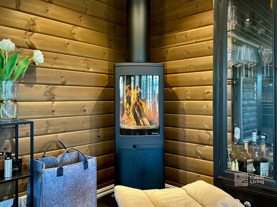 Living room, fireplace