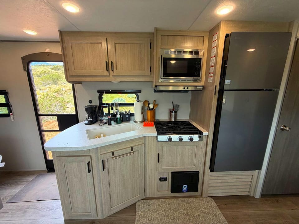 Charming-Cozy trailer Under the Turbines Campground/ 
RV Resort in Desert Hot Springs