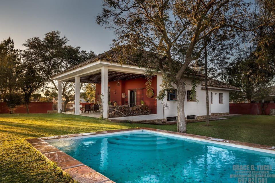 Property building, Living room, Swimming pool
