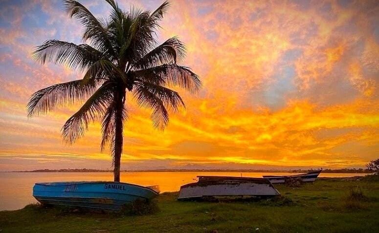 Day, Natural landscape, Lake view, Sunset