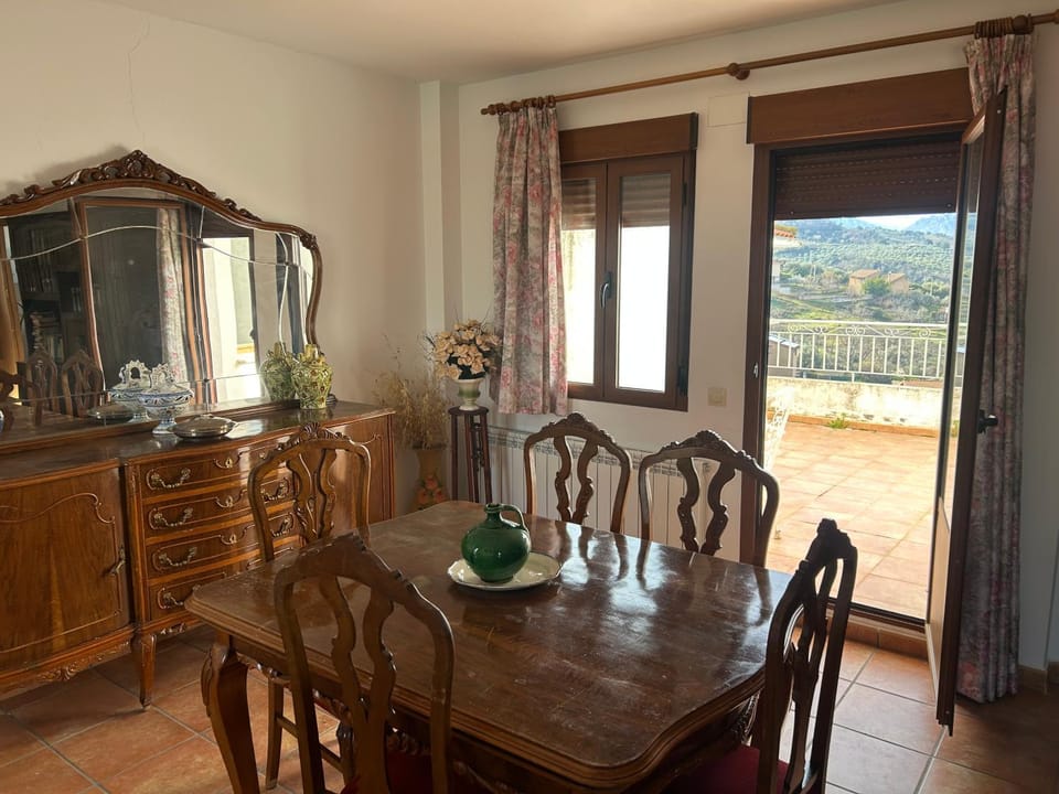 Natural landscape, Living room, Dining area