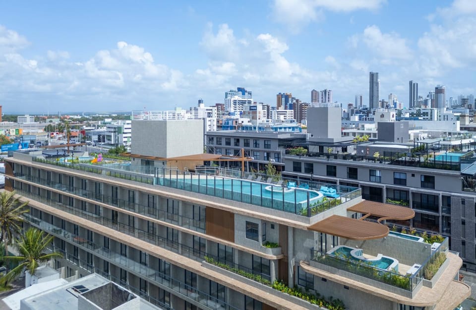 Property building, Day, Bird's eye view, City view, Pool view, Swimming pool