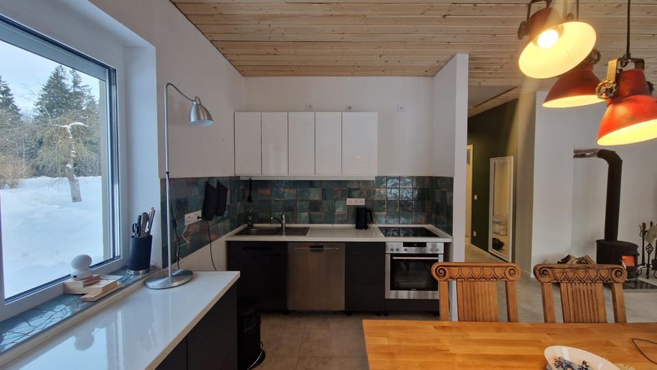 Kitchen or kitchenette, Dining area, dishwasher, oven, stove