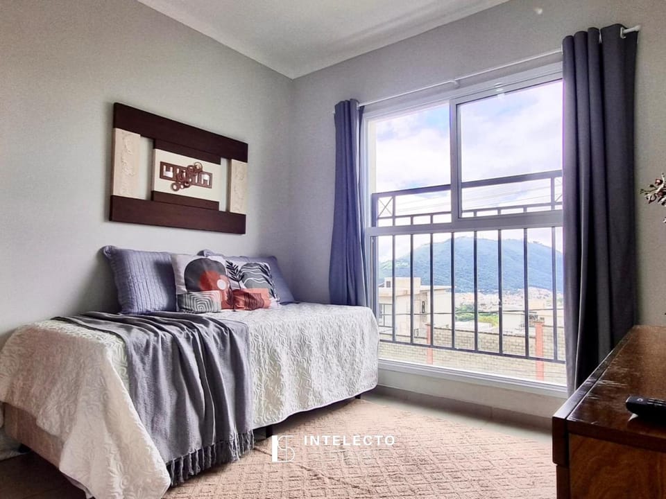 Bed, Natural landscape, Living room