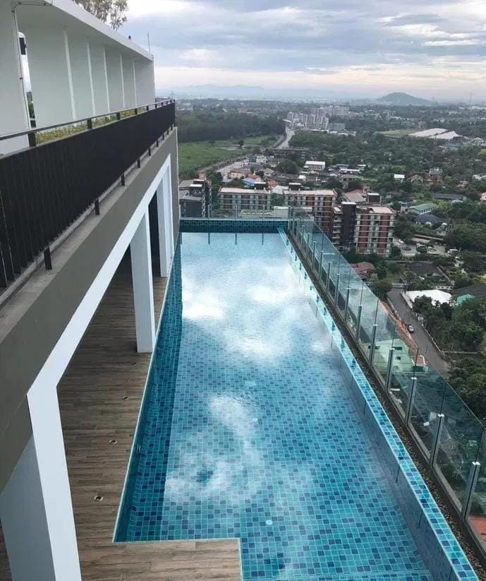 Property building, Day, View (from property/room), Balcony/Terrace, City view, Pool view, Swimming pool