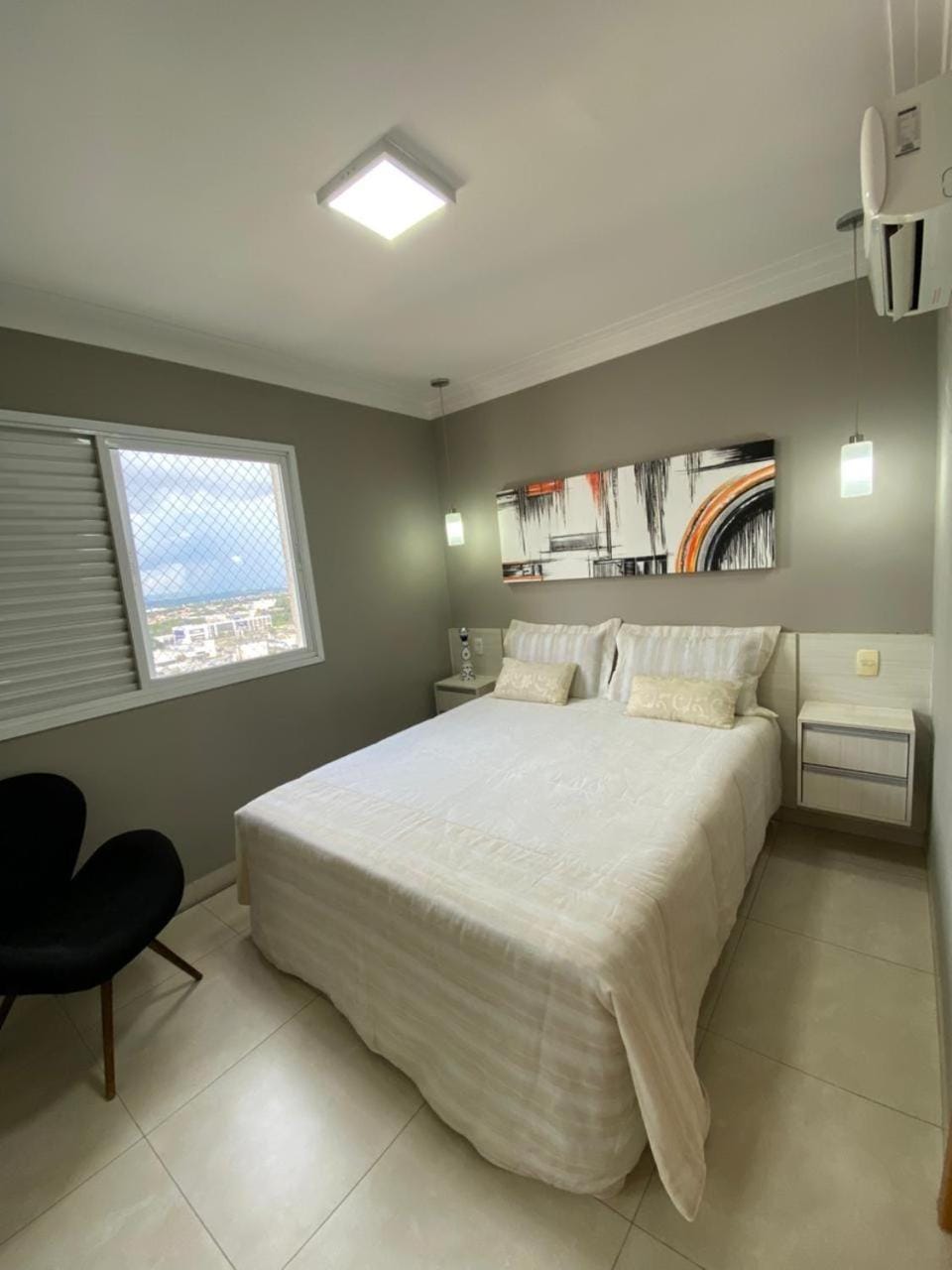 Bed, Bedroom, air conditioner