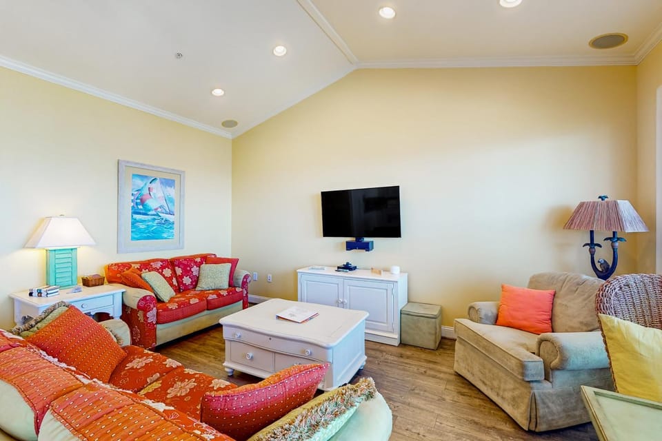 Coastal Condo with sound views and shared hot tub and pool House in Indian Beach