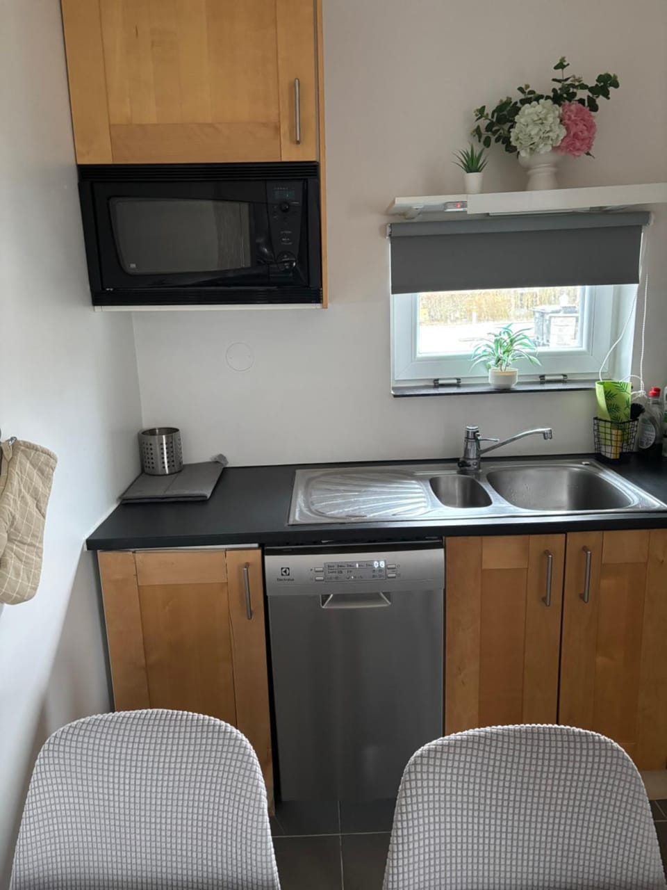 Kitchen or kitchenette, dishwasher