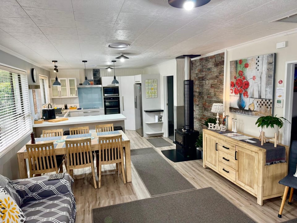 Living room, kitchen