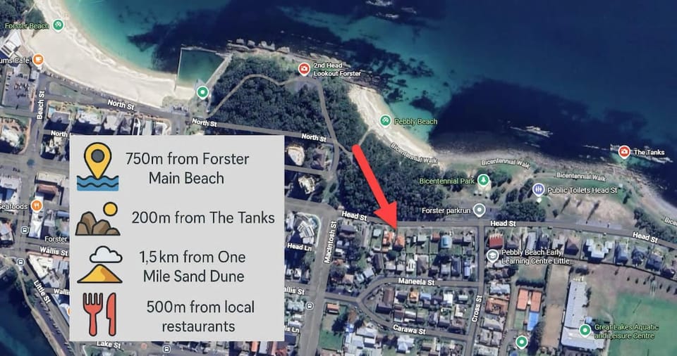 Pebbly Beach Estate House in Forster