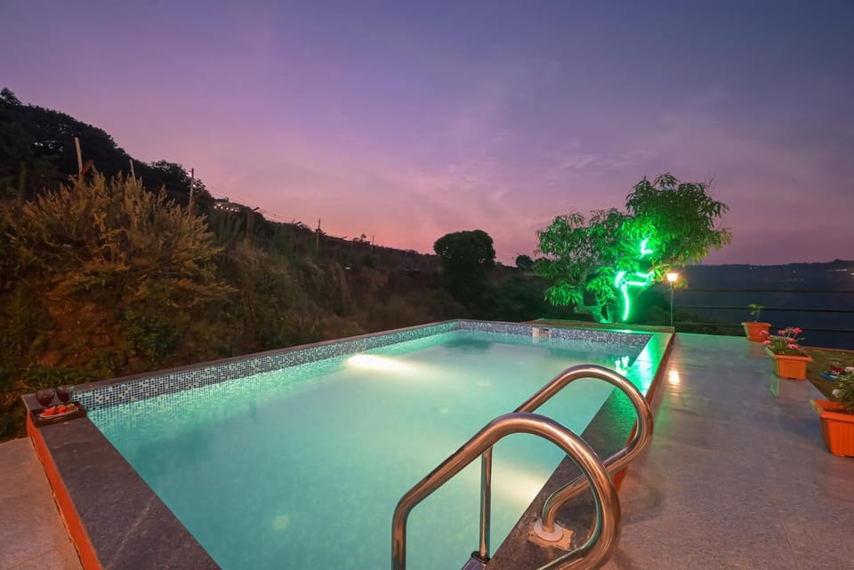 Night, Natural landscape, Mountain view, Pool view, Swimming pool, Swimming pool