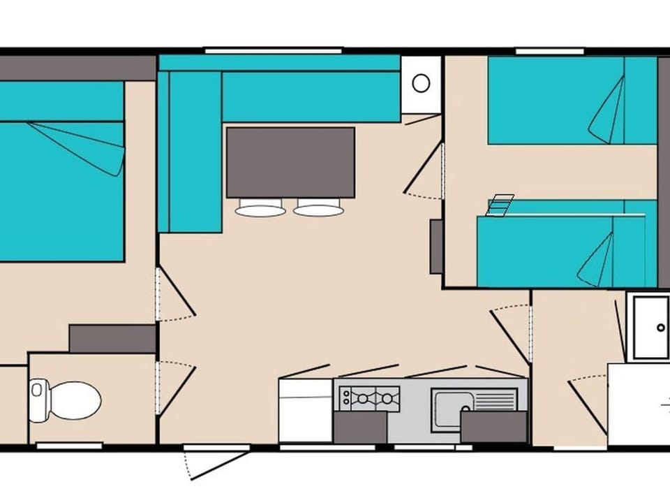 Mobil-home avec terrasse - 5 pers. - API-1-52-1987 Campground/ 
RV Resort in French Basque Country