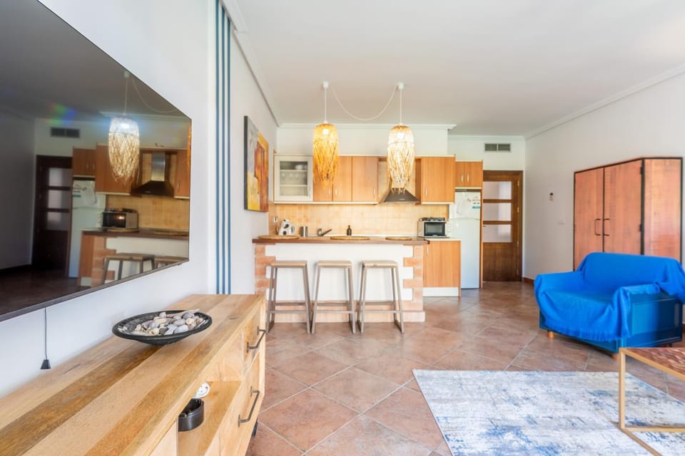 Kitchen or kitchenette, Living room, Dining area