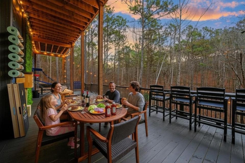 Patio, Night, Natural landscape, View (from property/room), Seating area, Dining area