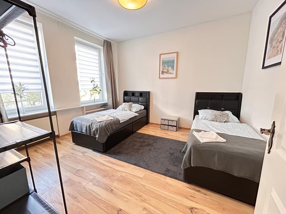 Bed, Photo of the whole room, Bedroom, towels, wardrobe