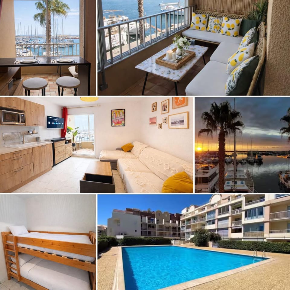 NOUVEAU La Grande Voile Piscine-Parking-Draps By LCG Apartment in Gruissan