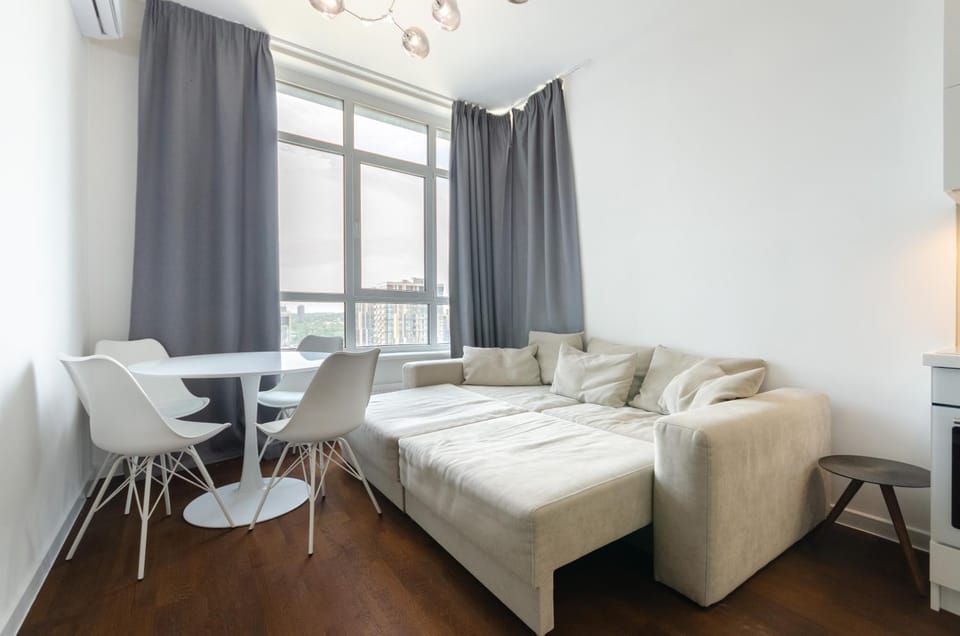 Living room, Seating area, Dining area, air conditioner