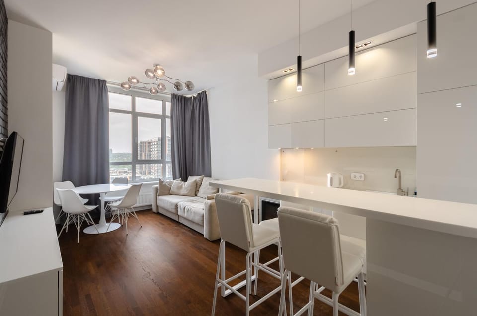 Living room, Seating area, Dining area, air conditioner
