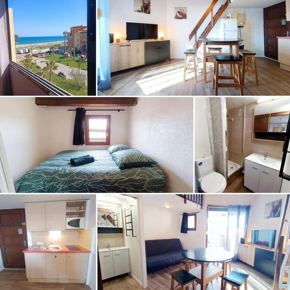 FRONT DE MER, Vue plage, Duplex 2 chambres, 6 couchages Apartment in Le Barcarès