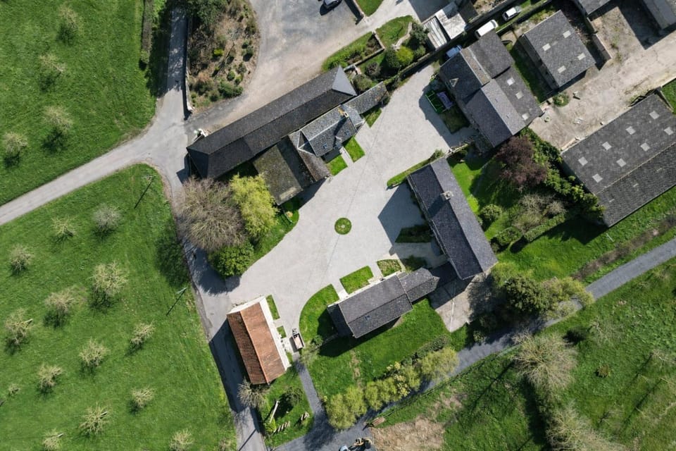 Property building, Spring, Natural landscape, Bird's eye view, Garden, Garden view