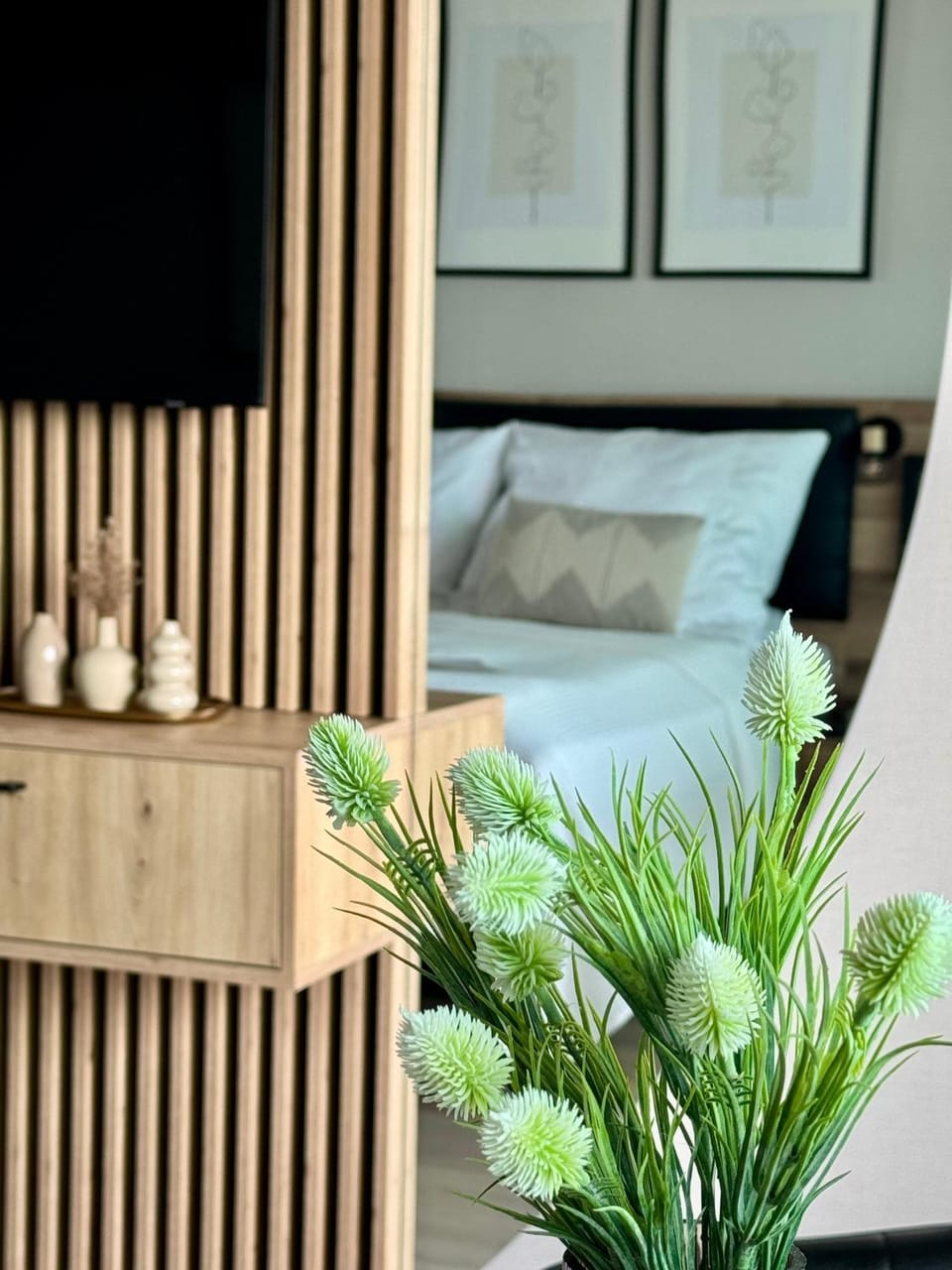 Bed, Day, Photo of the whole room, Decorative detail, Bedroom