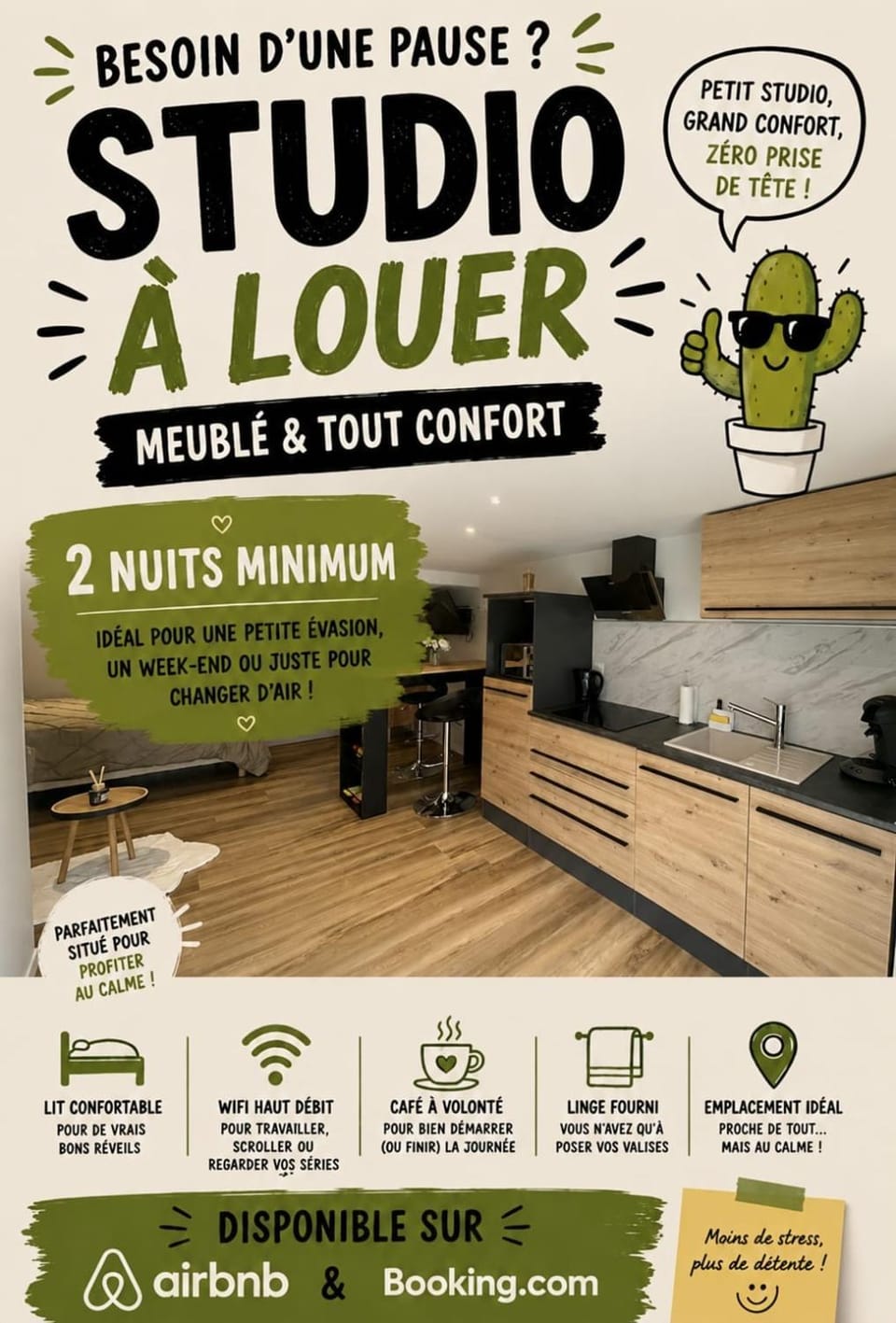 Studio aux pieds des stations, vélos, motos et rando Apartment in Auvergne-Rhône-Alpes