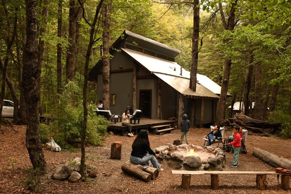 Garden view, group of guests