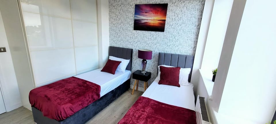 Bed, Bedroom, towels, wardrobe