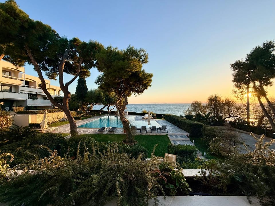 Property building, Day, Natural landscape, Garden view, Pool view, Sea view, Swimming pool