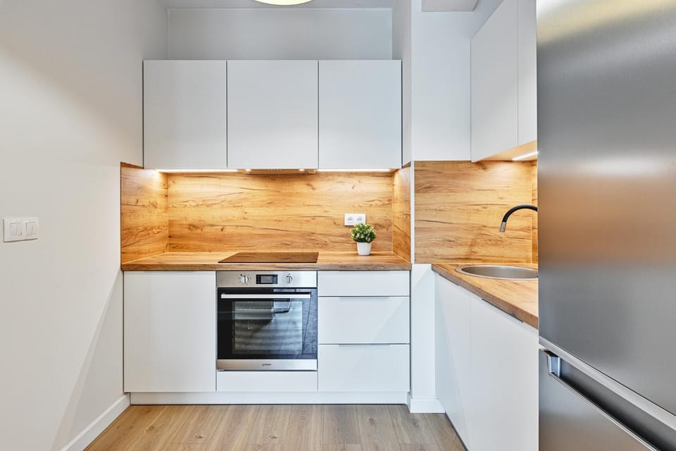 Kitchen or kitchenette, minibar, oven, stove