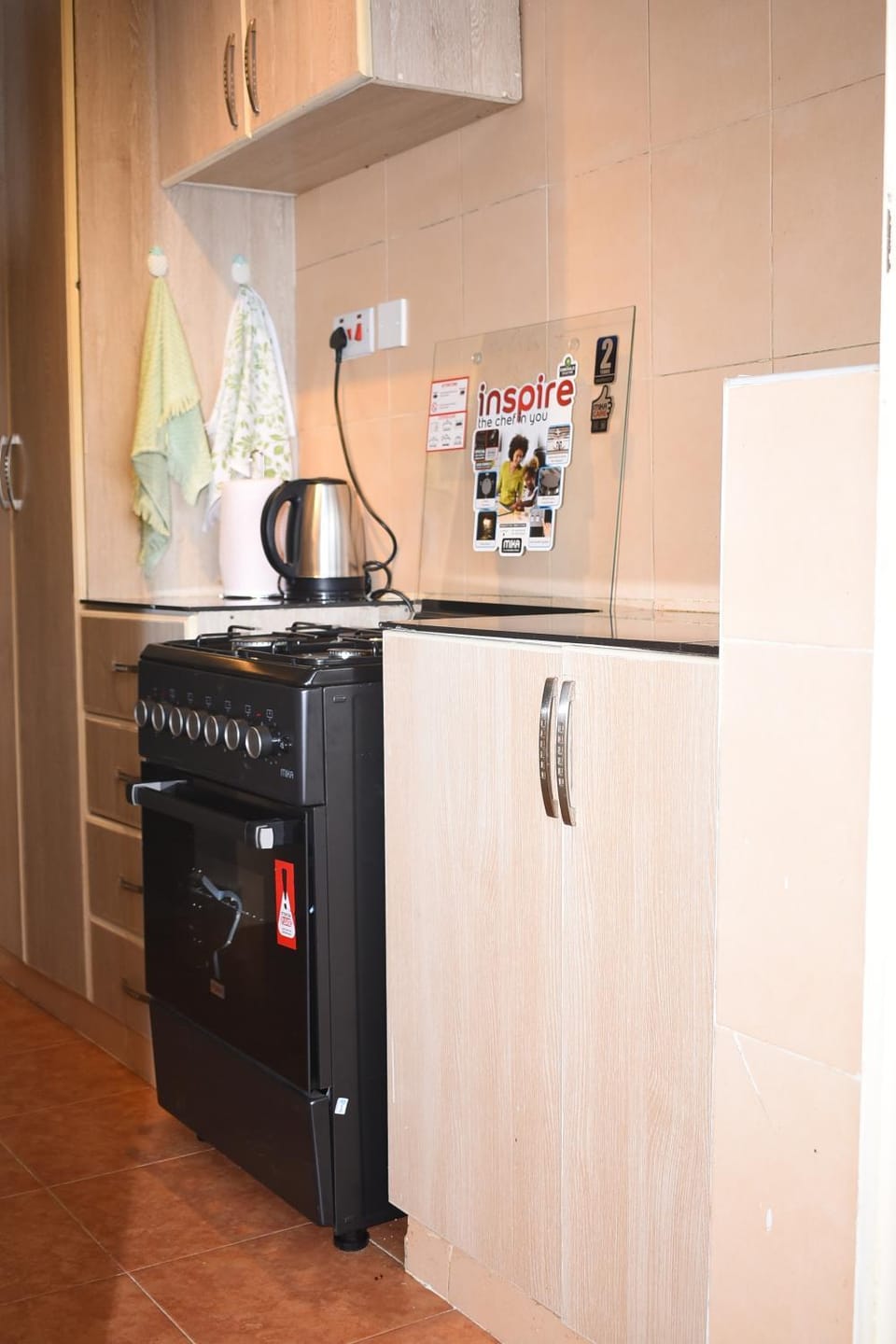 Kitchen or kitchenette, oven, stove