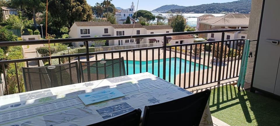 Patio, Balcony/Terrace, Pool view