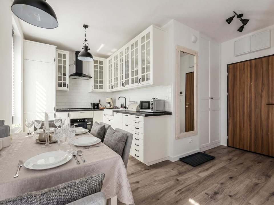 Kitchen or kitchenette, Living room, Seating area, Dining area, dishwasher, minibar, pet friendly, stove, toaster